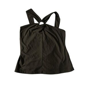 AUW women's size medium sleeveless black blouse